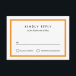 Bloc de couleur Mariage RSVP<br><div class="desc">Design de carte rsvp classique et moderne qui peut être personnalisé avec votre texte.</div>