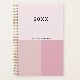 Bloc de couleur Monogramme Rose Pâle Pastel