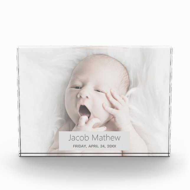 Bloc de mémoire photo personnalisée pour bébé (Devant)