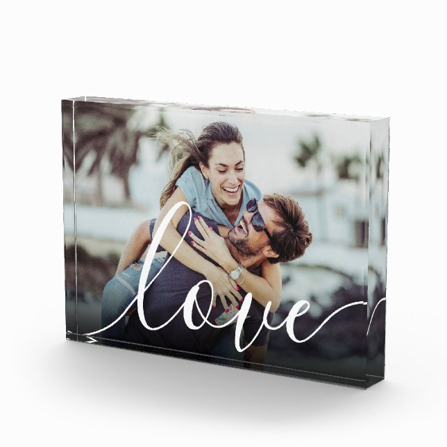 Bloc de photo de couple d'amour de script moderne  (Droite)