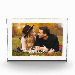 Bloc de photo de script bénédiction de Thanksgivin