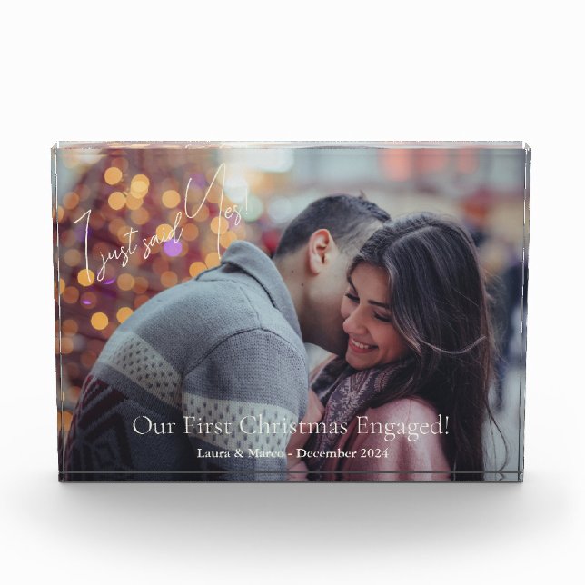 Bloc de photo d'engagement pour notre premier Noël (Devant)