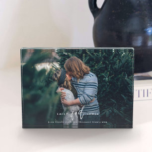 Bloc de photo personnalisé avec date de mariage à 
