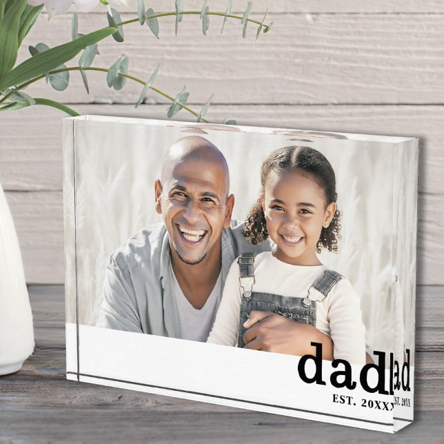 Bloc de photo simple pour papa établi (Dad Established Photo Simple Father)