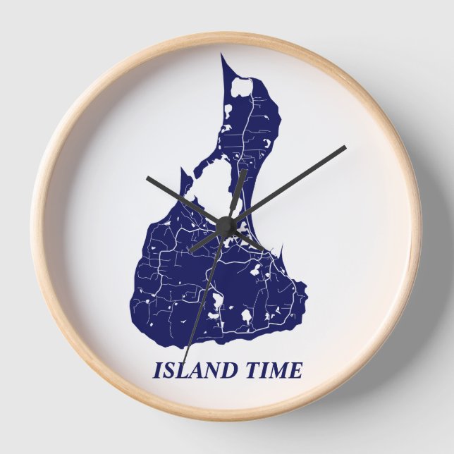 Bloc Island Rhode Island Horloge Island Heure (Recto)