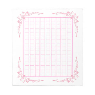 Bloc-note 飾り原稿用紙＜ピンク＞144字[pk02]