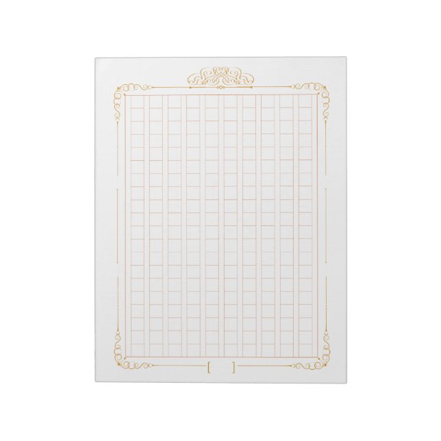 Bloc-note 飾り原稿用紙＜茶＞[ch02-2] (Tourné)