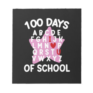 Bloc-note 100 Jours D'Alphabet Scolaire 100E Jour Enseignant