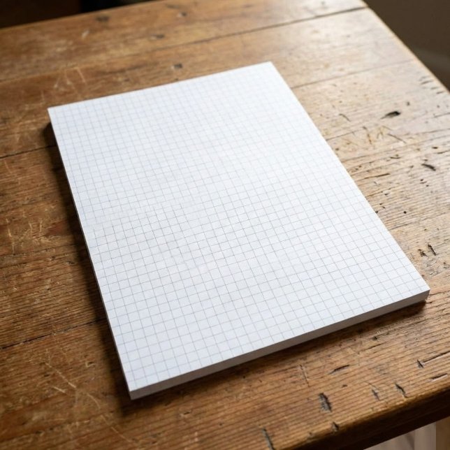 Bloc-note 1/4 in Large Graph Paper Note Pad (Grid / Squares) (gray Grid squares per Inch pads)