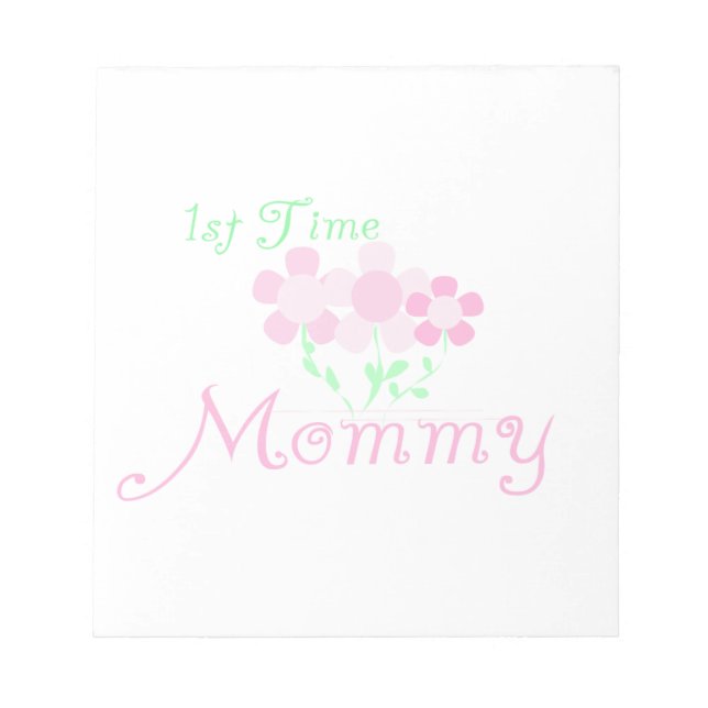 Bloc-note 1ère Fleurs roses Mommy Cadeaux (Devant)