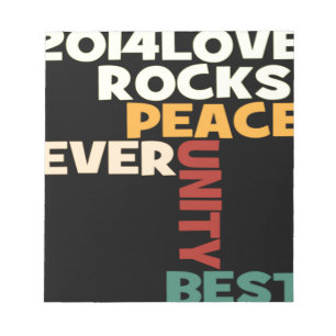 Bloc-note 2014 Love Rocks Peace Art Imprimer
