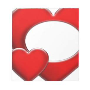 Bloc-note 2 Coeurs - cadre