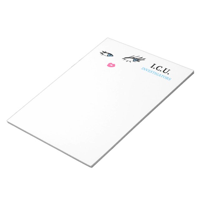 Bloc-note 311 Plaque de mémo bleue pour yeux privés (Incliné)