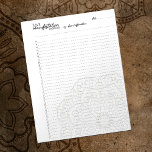 Bloc-note 33x3 Méthode de manifestation, Loi d'attraction<br><div class="desc">Ce bloc-notes minimaliste "Droit d'Attraction" dispose d'un mandala avec la méthode 33x3.</div>