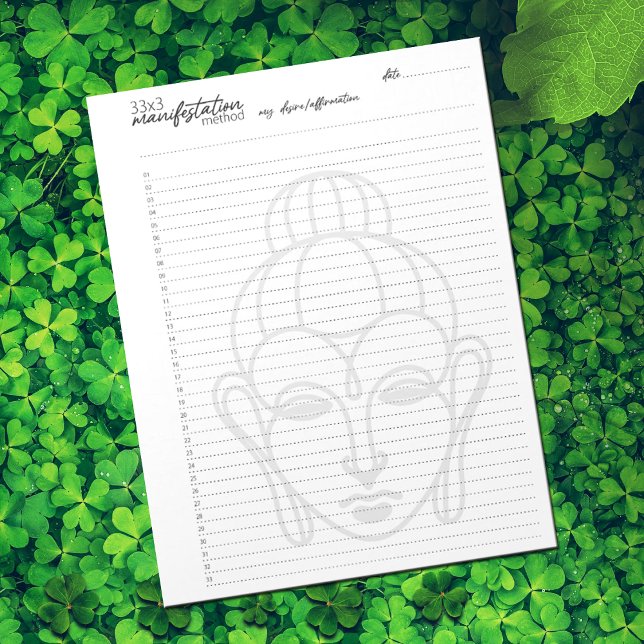 Bloc-note 33x3 Méthode de manifestation, Loi d'attraction (Créateur téléchargé)