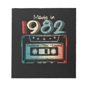 Bloc-note 40 Cadeaux Anniversaires Année Vieux Fait en 1982