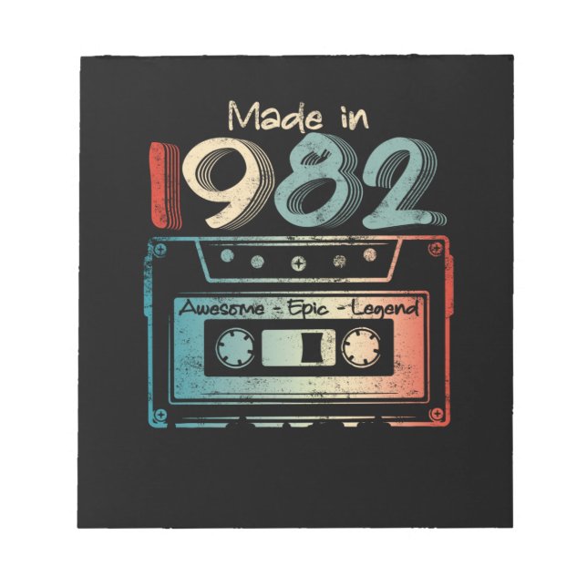 Bloc-note 40 Cadeaux Anniversaires Année Vieux Fait en 1982  (Devant)