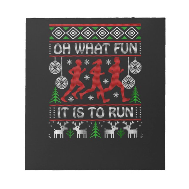Bloc-note 46. Le poison de Christmas Idea for Runners Oh Wha (Devant)