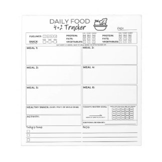 Bloc-note 4 et 2 Notepad Food Tracker