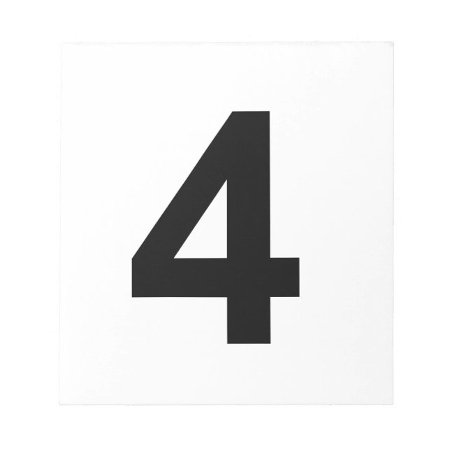Bloc-note 4 - numéro quatre (Devant)