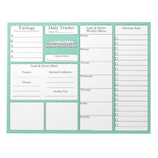 Bloc-note 5 et 1 Suivi des aliments | Planificateur de repas