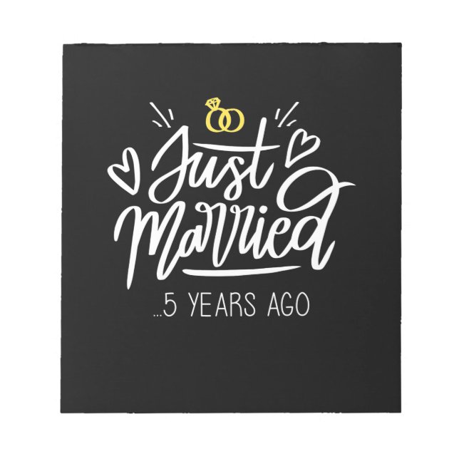 Bloc-note  | 5e anniversaire du Mariage (Devant)