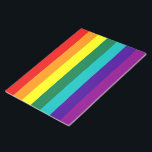 Bloc-note 7 bandes Arc-en-ciel Gay pride pavé numérique<br><div class="desc">7 Stripes Rainbow Gay pride Flag Version avec bande rose chaud enlevée en raison de l'indisponibilité du tissu rose chaud (1978-79).</div>