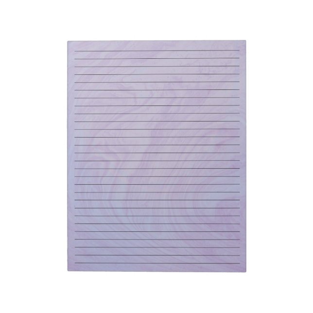 Bloc-note 8.5" x 11"  Purple Marble Black Lined Wide Ruled (Tourné)
