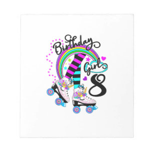 Bloc-note 8ème Anniversaire de Licorne à Roulettes pour Fill