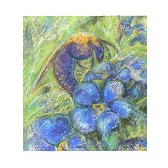 Bloc-note A Bee & Forget-me-not Flowers (Devant)