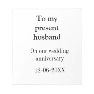 Bloc-note À mon mari anniversaire de mariage ajoutez nom dat