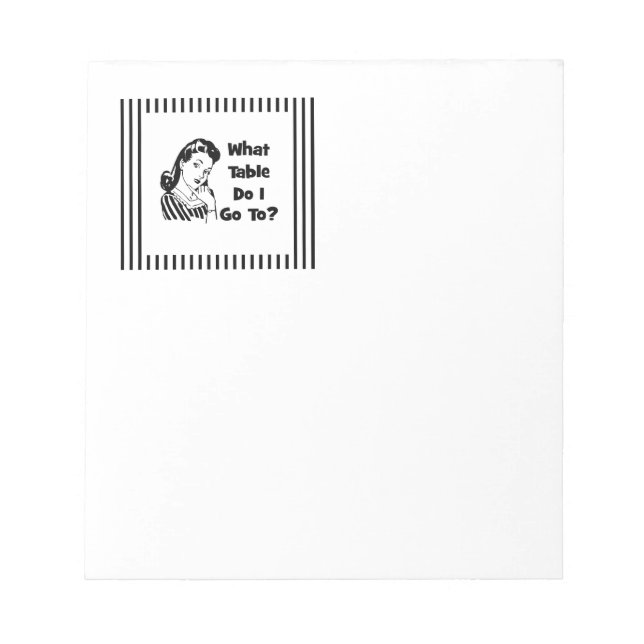 Bloc-note À Quelle Table Ai-Je Accès ? (Devant)