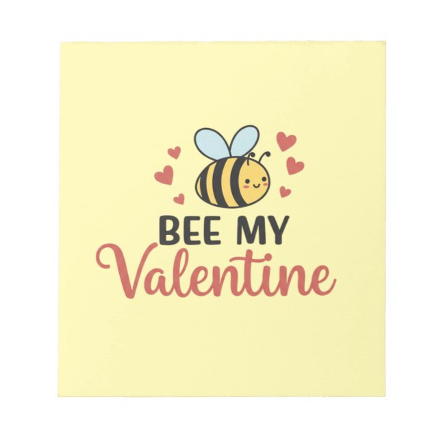 Bloc-note Abeille mignonne Ma Valentine (Devant)