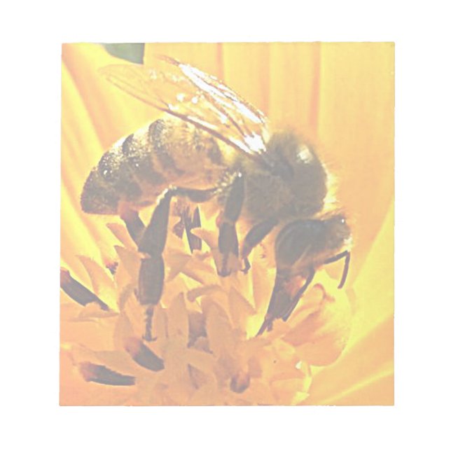 Bloc-note Abeille sur une fleur (Devant)