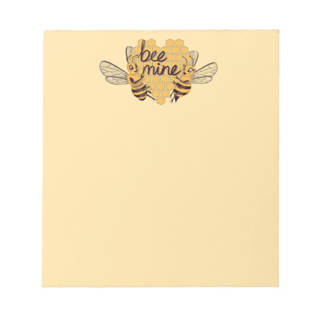 Bloc-note  Abeilles de dessin animé mignonnes avec un cœur e (Devant)
