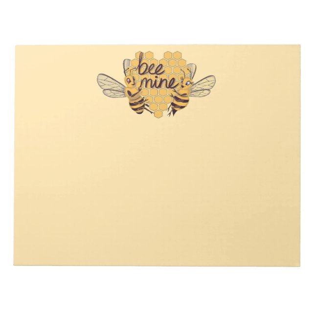 Bloc-note Abeilles de dessin animé mignonnes avec un cœur en (Devant)