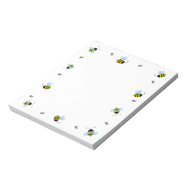 Bloc-note Abeilles de miel en effervescence Blank joyeux (Tourné)