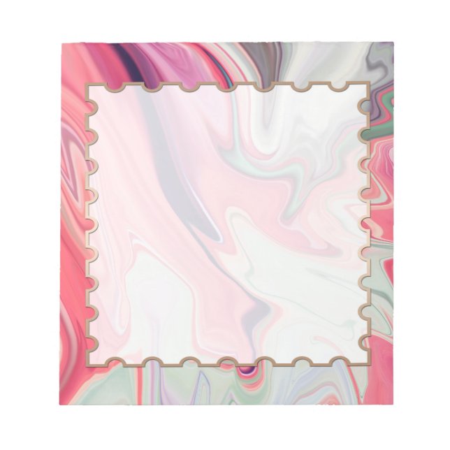 Bloc-note Abstract elegant fluide marble liquide (Devant)