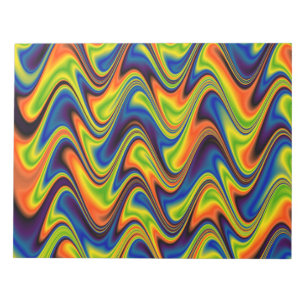 Bloc-note Abstrait Multicolore Ondulé