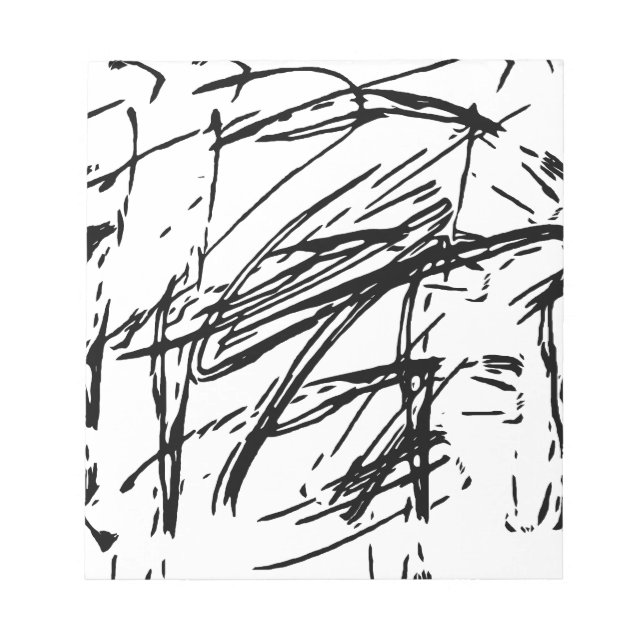 Bloc-note Abstrait noir et blanc (Devant)