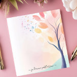 Bloc-note Abstrait Pastel Aquarelle Arbre Nom personnalisé<br><div class="desc">Ajoutez une touche artistique à vos notes avec ce bloc-notes unique et personnalisé. L'aménagement comprend un aquarelle abstrait aux feuilles pastel doux, créant une atmosphère paisible et élégante. Le design minimaliste met l'accent sur les belles couleurs et textures. Customisez ce bloc-notes avec votre propre texte. Parfait pour la journalisation, l'écriture...</div>