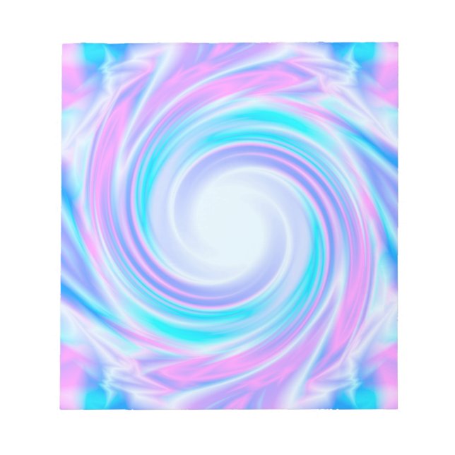 Bloc-note Abstrait tourbillon liquide pastel violet couleurs (Devant)