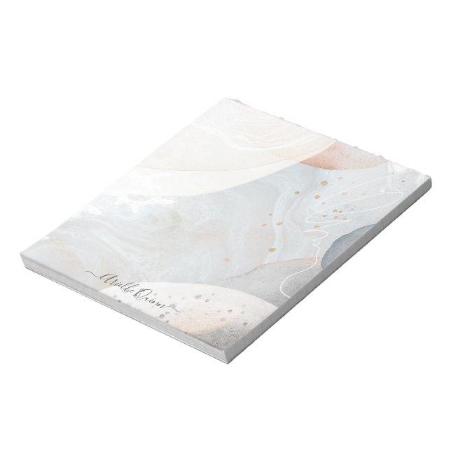 Bloc-note Abstraite Terre Aquarelle Formes Textures (Tourné)