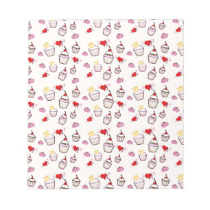 Bloc-note Accessoires Motifs Kawaii Cupcakes