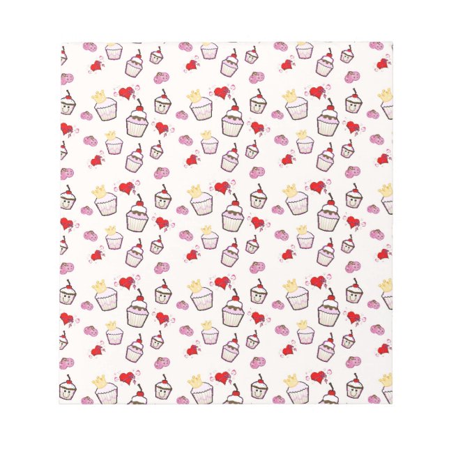 Bloc-note Accessoires Motifs Kawaii Cupcakes (Devant)