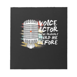 Bloc-note Acteur vocal avant