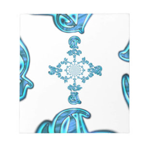 Bloc-note Action Cyan Turquoise Graffiti Abstrait Imprimer