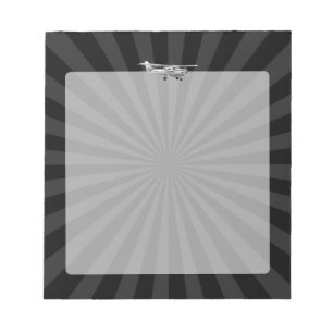 Bloc-note Aéronef Classique Cessna Silhouette Éclatement Sol