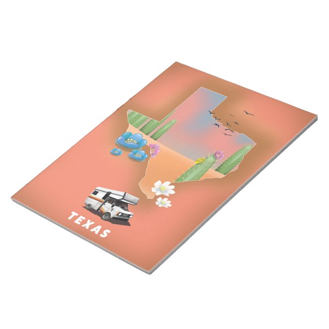 Bloc-note Affiche de voyage au Texas (Incliné)
