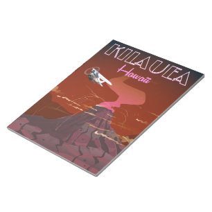 Bloc-note Affiche de voyage en vol Kilauea Hawaii